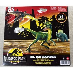 Jurassic Park Malcolm Glider Escape Pack JP30 '93 Classic Mattel New *Read
